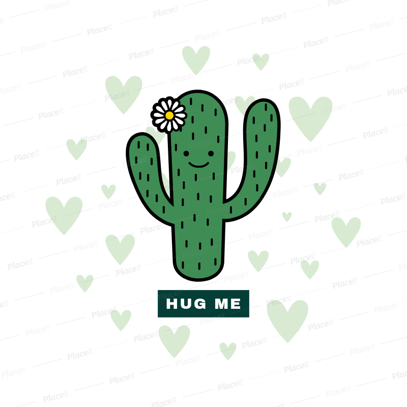 placeit popsocket template with cactus graphics