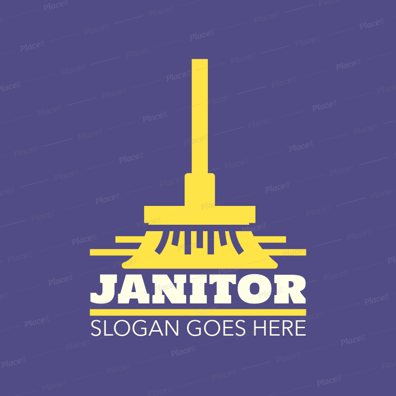 placeit basic logo template for janitorial services