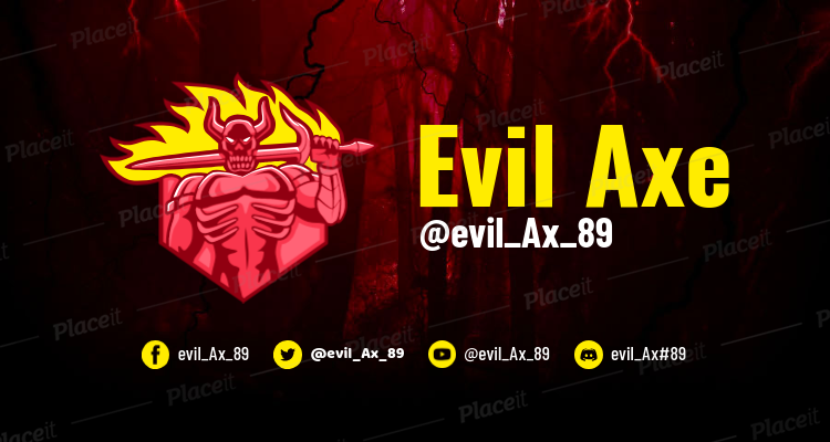 Placeit Horror Themed Twitch Banner Generator Featuring An Evil