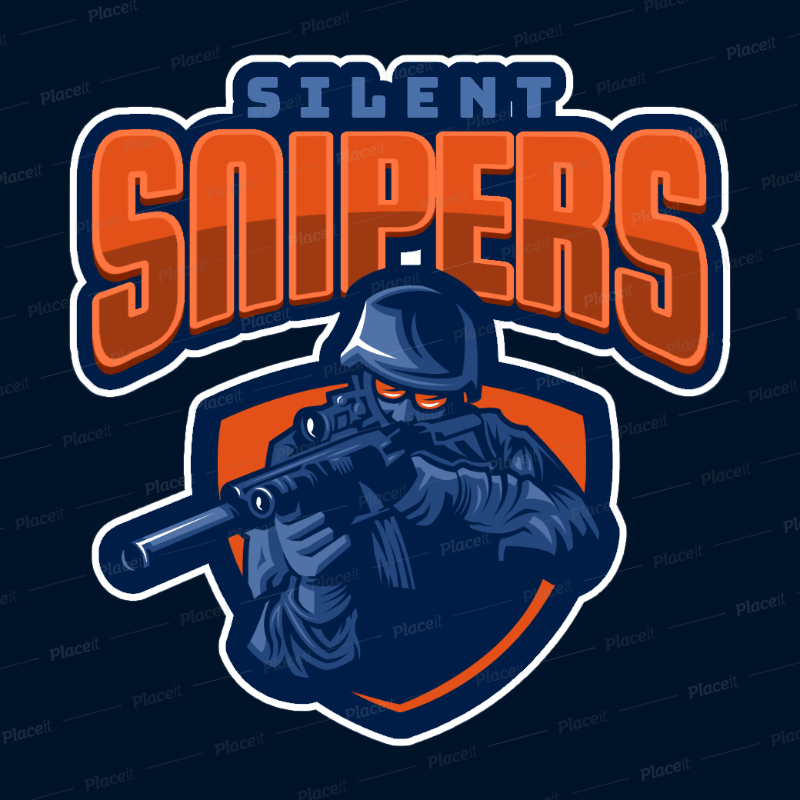 gaming logo maker featuring a sniper shooter clipart 1869f snipers logos