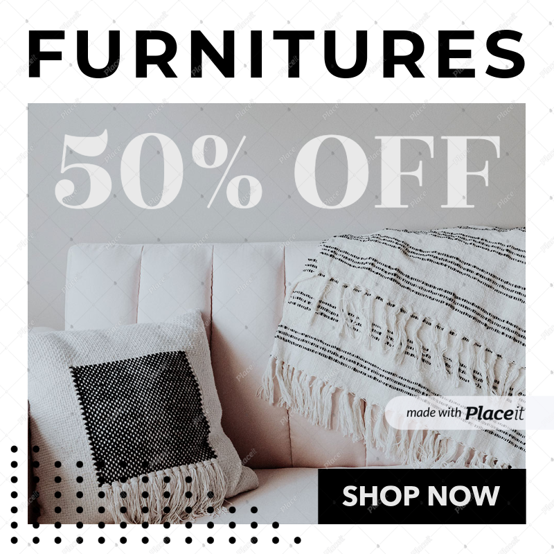 Placeit Furniture Store Sale Ad Banner Maker