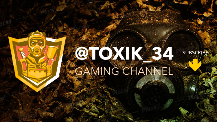 Placeit Pubg Inspired Youtube Banner Template Featuring A Masked