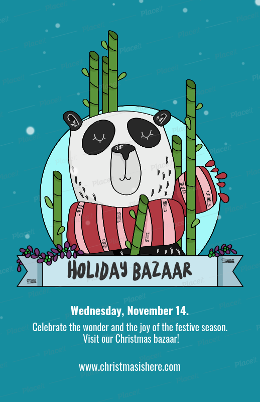 placeit holiday bazaar flyer template for christmas