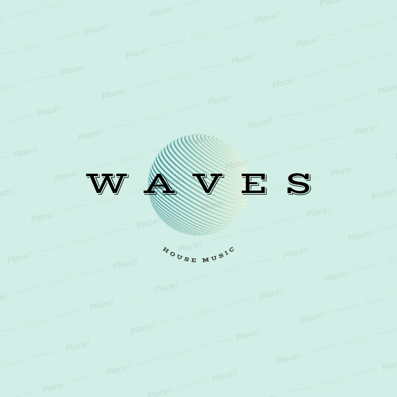 Placeit Logo Creator For A House Music Channel Featuring A Thin Line Circle