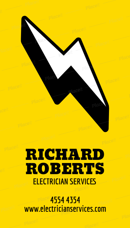 Placeit - Business Card Maker For Electrician Business Cards Placeit - Business Card Maker For Electrician Business Cards
