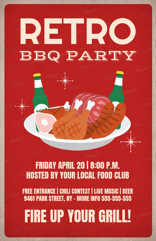 vintage bbq flyer maker 78 flyer generator free