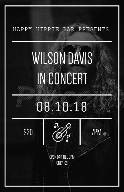 placeit online flyer template for folk music concert