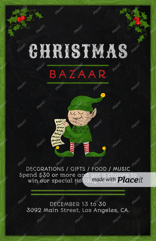 placeit christmas bazaar flyer template