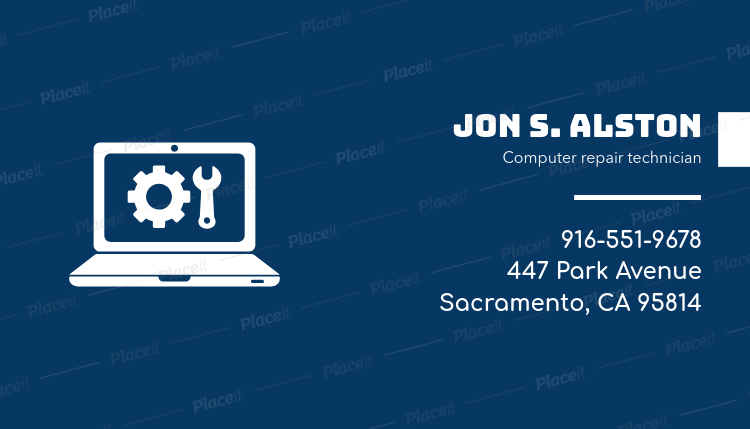 computer technician business card maker 513c computer repairs business card