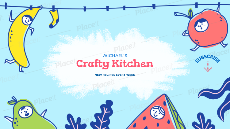 Placeit Illustrated Youtube Banner Maker For A Kids Food Channel