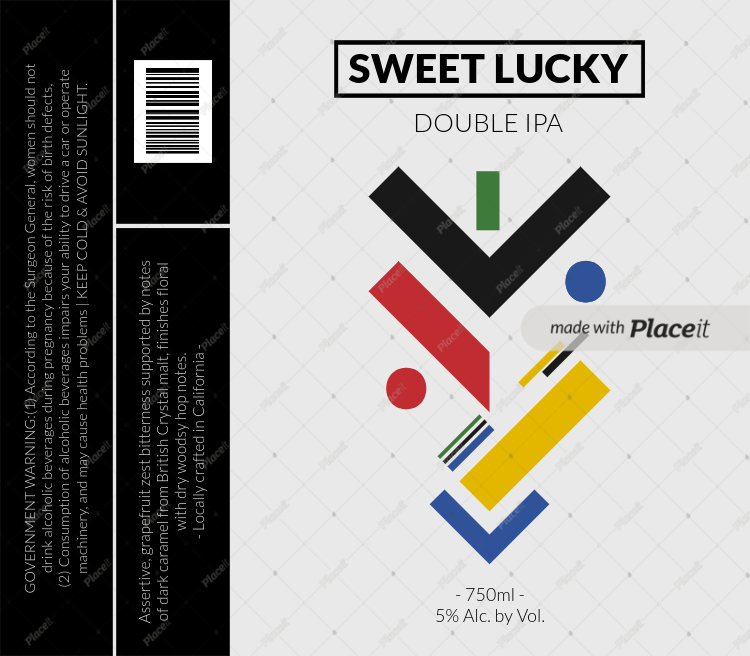 placeit modernist beer label maker