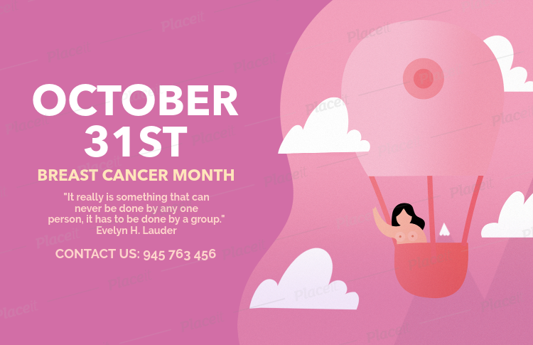 breast cancer month flyer template 1676d cancer flyer template
