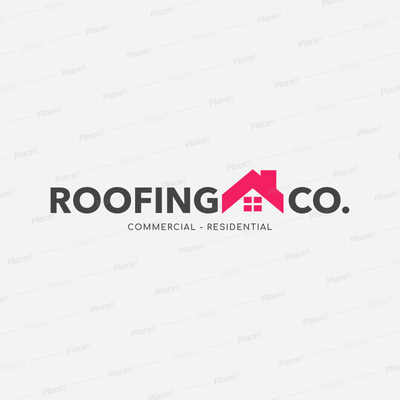 placeit commercial and residential roofing logo maker