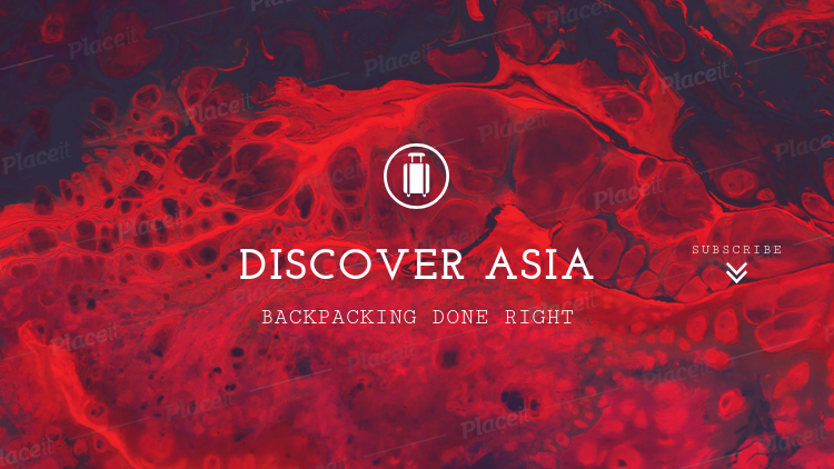 Placeit Travel Themed Youtube Banner Template With A Paint