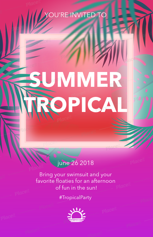 placeit flyer maker to design a pool party flyer