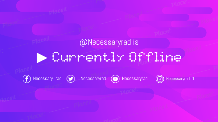 Placeit Twitch Offline Banner Generator With Dotted Font