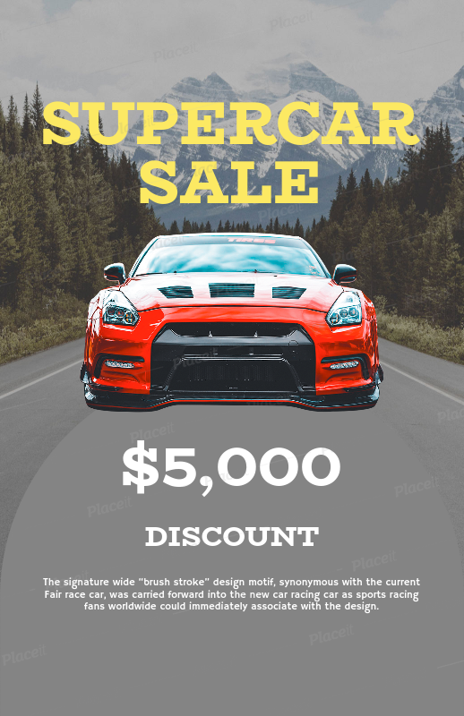 placeit car sale online flyer maker