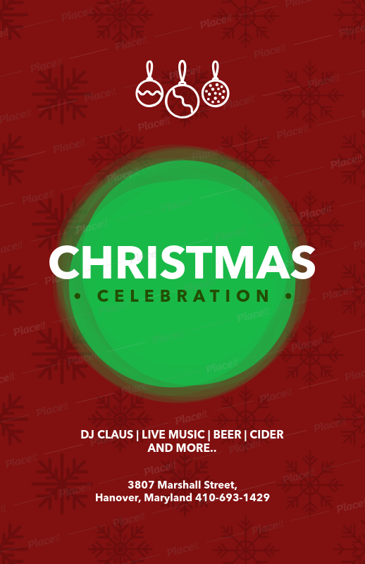placeit christmas flyer maker for a festive christmas celebration
