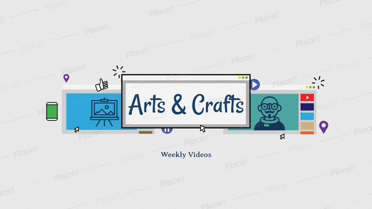 Placeit Youtube Banner Template For Craft Channels