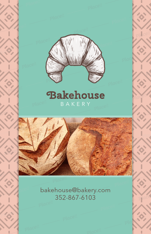 placeit simple flyer design template for bakery shop