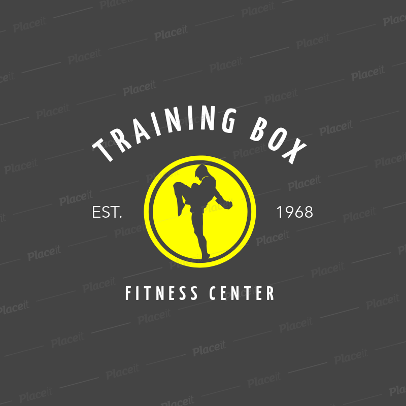 Placeit Boxing Logo Design Template For A Boxing Fitness Center