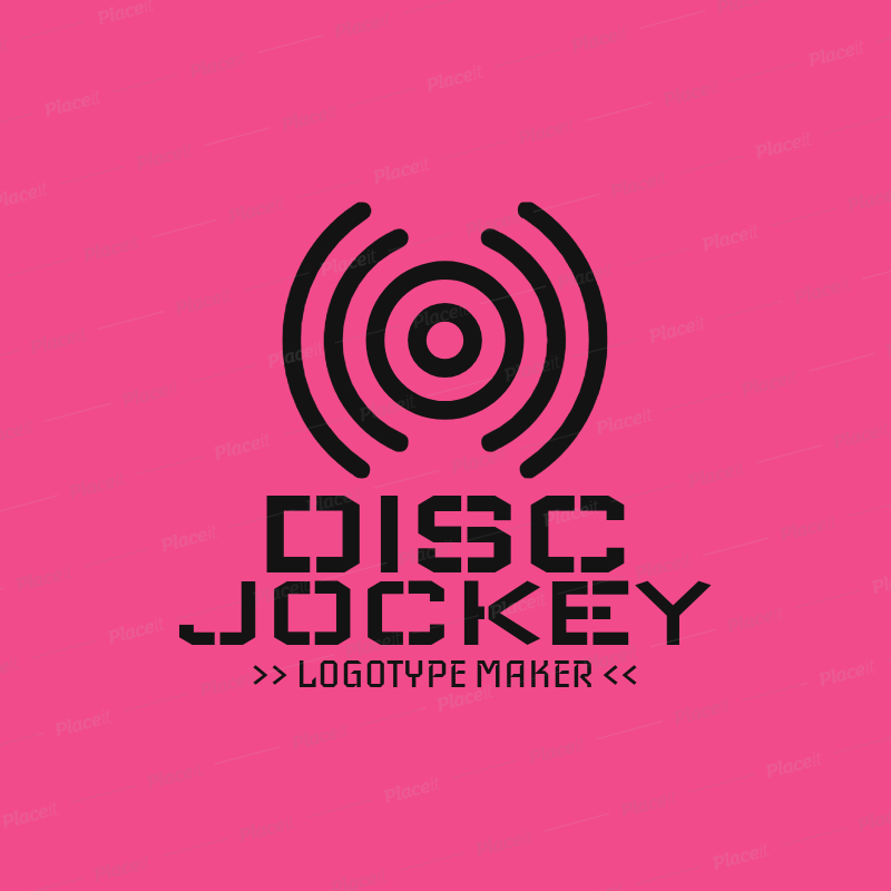 Placeit DJ Logo Maker With Circle Soundwave