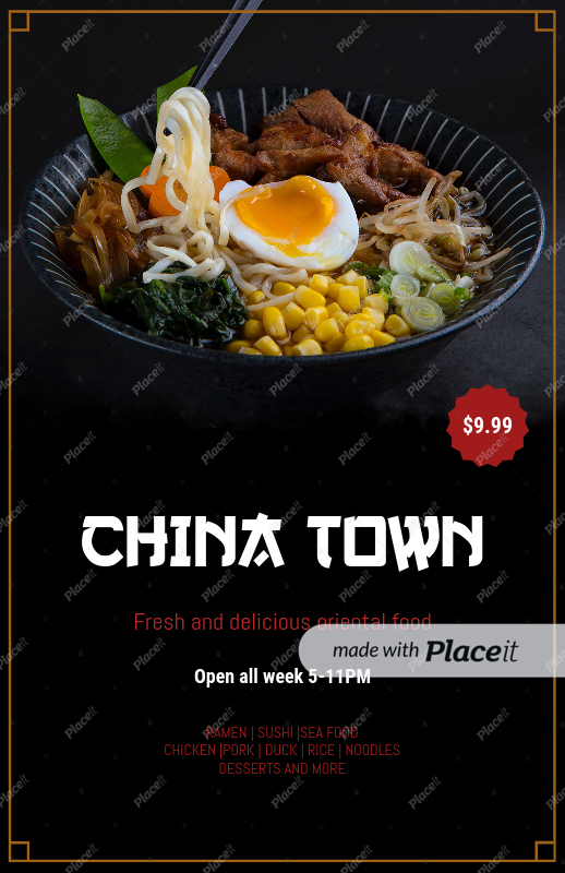 placeit flyer maker for asian restaurants