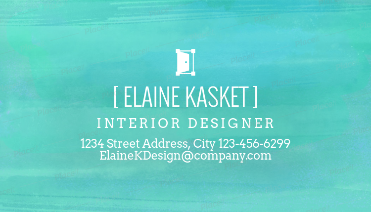 placeit watercolor business card maker for interior designers