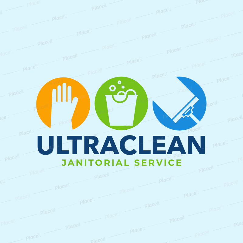 placeit logo generator for janitorial services