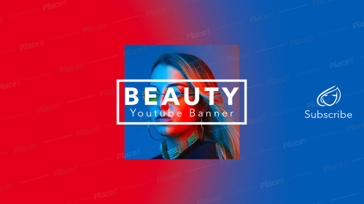 Placeit Beauty Influencer Youtube Channel Banner Maker