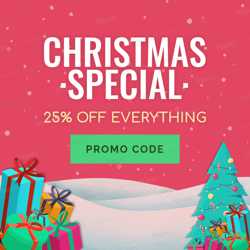 Placeit Holiday Banner Creator For A Christmas Banner Ad