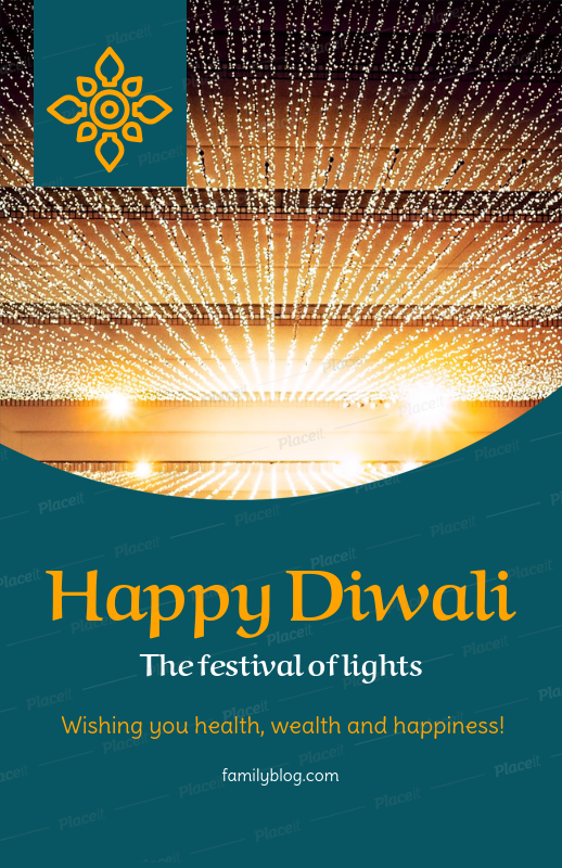 Placeit Flyer Maker For A Happy Diwali Greeting