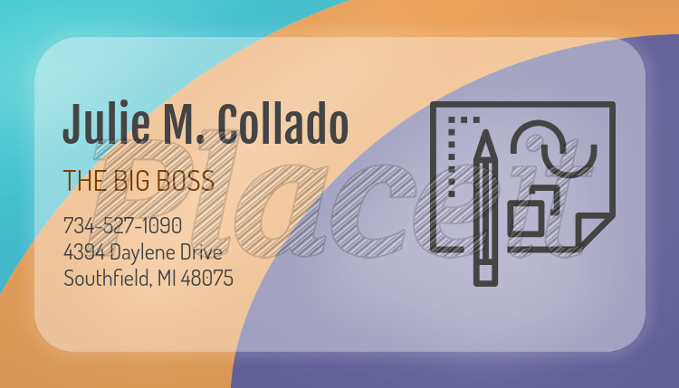 placeit online business card maker for a startup with abstract