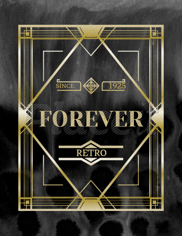 placeit gatsby style t shirt design templates with art deco style