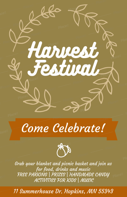 holiday flyer creator for a harvest festival 869e free flyer makers