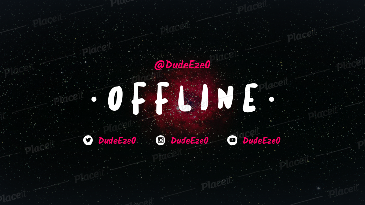 Placeit Simple Offline Twitch Banner Maker