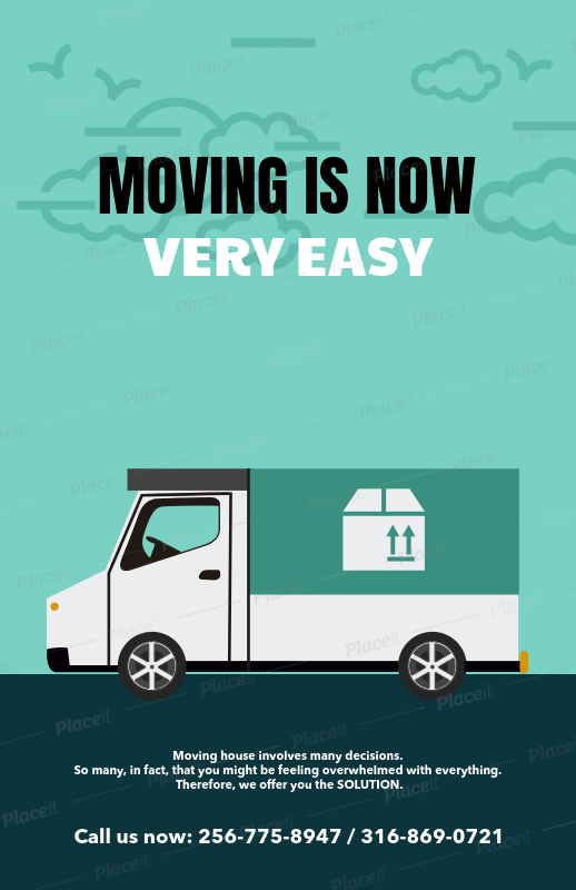 placeit customizable promotional flyer template for moving companies