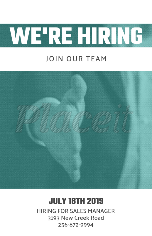 placeit recruitment flyer template for a hiring event