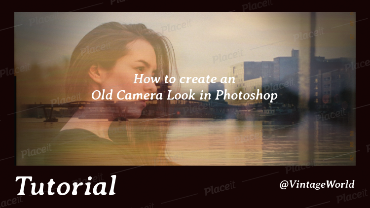 placeit youtube thumbnail generator for a photography channel featuring a vintage film filter placeit