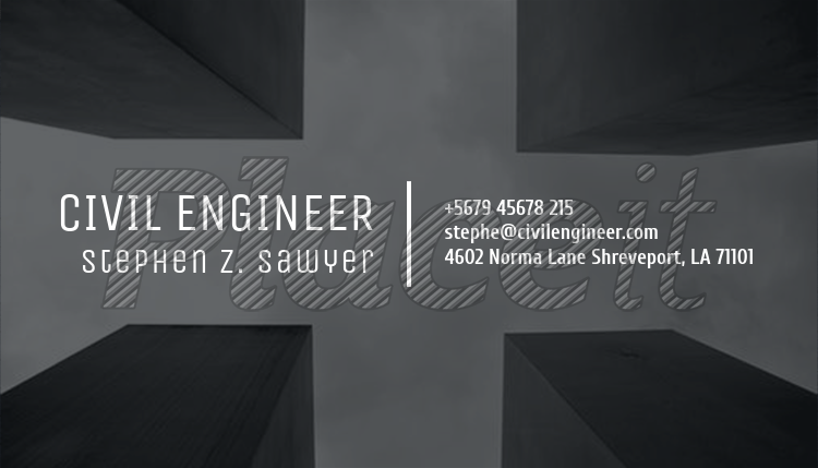 placeit online business card maker for a civil engineer