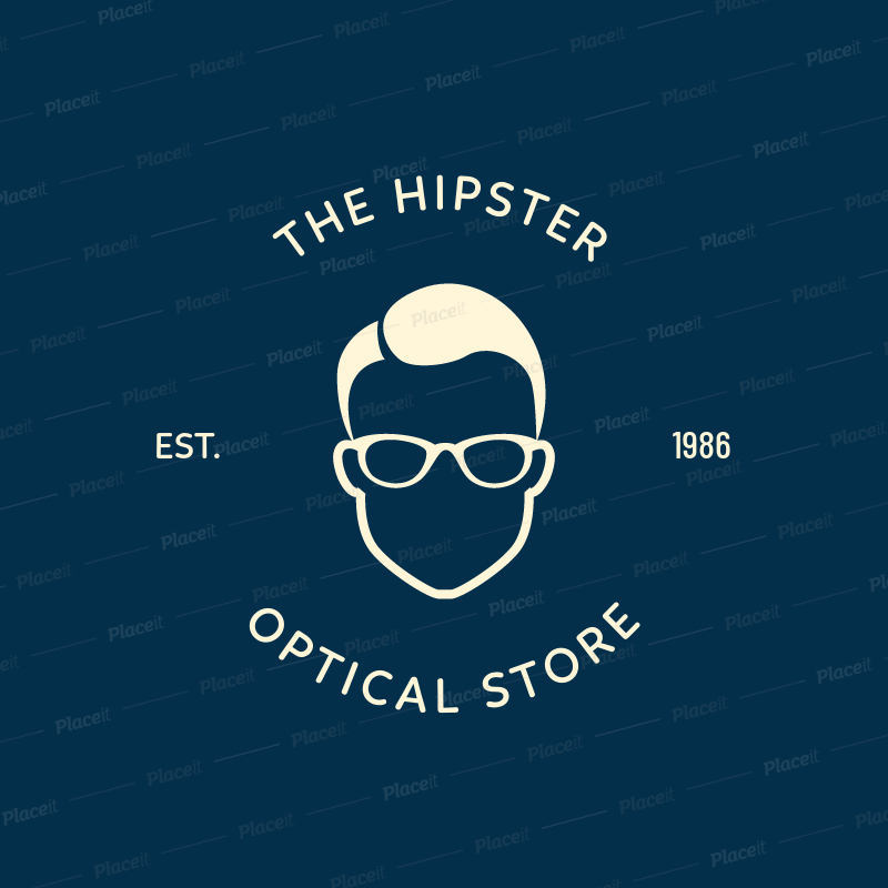 Placeit Logo Design Maker For A Hipster Optical Store