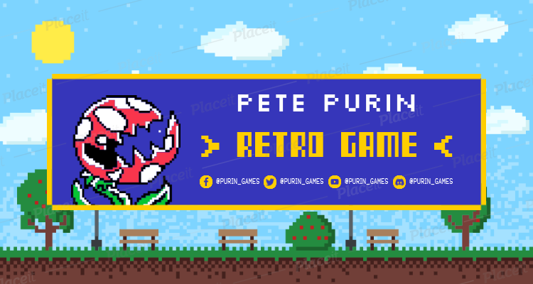 Placeit Retro Video Game Inspired Twitch Banner Maker