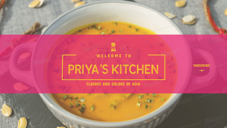 Placeit Youtube Banner Generator For An Indian Kitchen Channel
