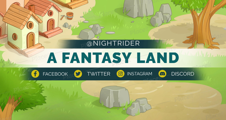 Placeit Twitch Banner Maker With An Rpg Themed Fantasy Design