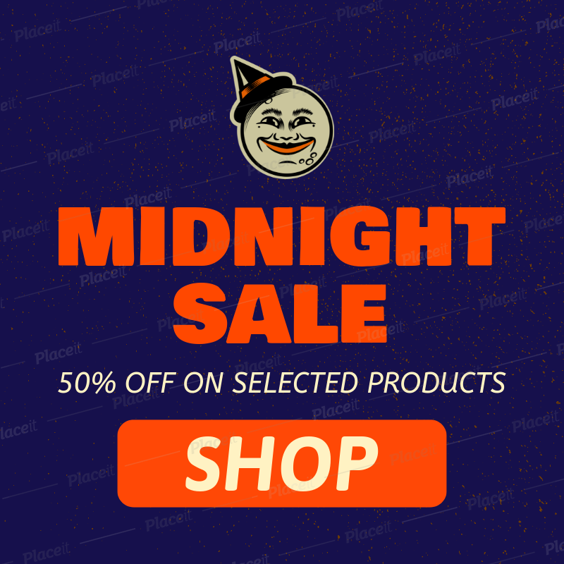 Placeit Banner Generator For A Halloween Midnight Sale