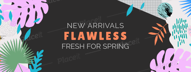Placeit Spring Etsy Shop Banner Maker With Colorful Background