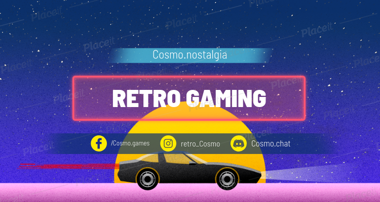Placeit Retrowave Twitch Banner Maker Featuring A Car Riding