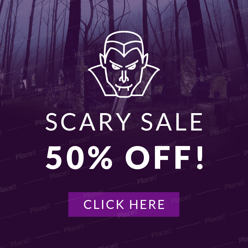 Placeit Halloween Online Banner Maker With A Vampire Graphic